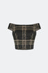 Low Shoulder Crop Top