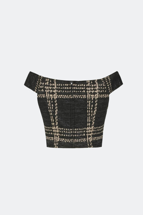 Low Shoulder Crop Top
