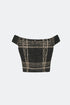 Low Shoulder Crop Top
