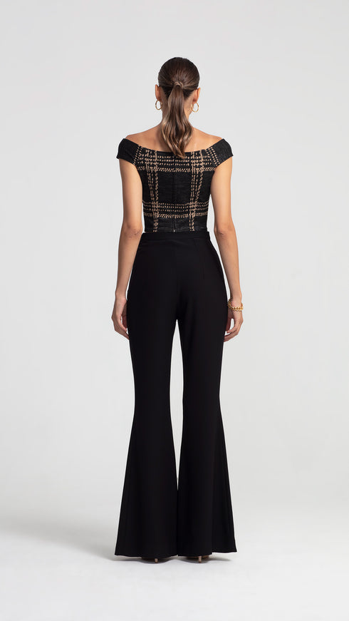 Low Shoulder Crop Top