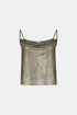 Cowl Neck Metallic Blouse