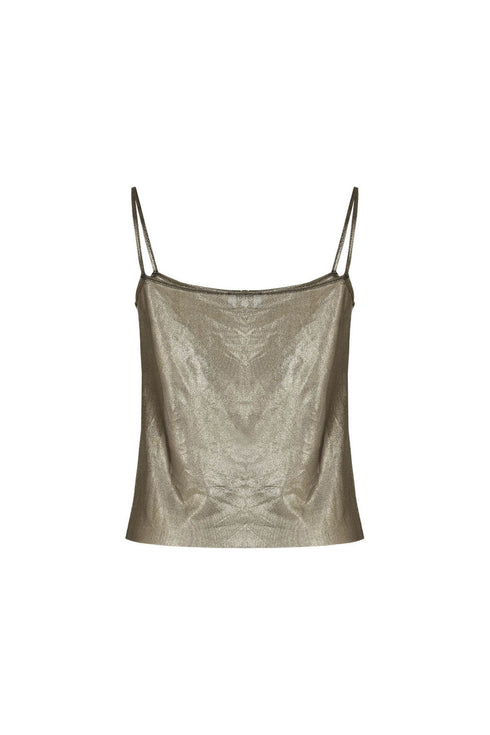 Cowl Neck Metallic Blouse