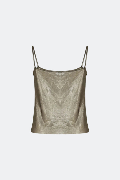 Cowl Neck Metallic Blouse