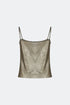 Cowl Neck Metallic Blouse