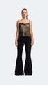 Cowl Neck Metallic Blouse