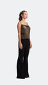 Cowl Neck Metallic Blouse