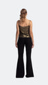 Cowl Neck Metallic Blouse