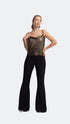 Cowl Neck Metallic Blouse
