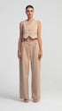 Camel Wide Leg Trousers