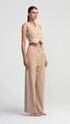 Camel Wide Leg Trousers