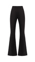 Flare High Waist Black Trousers