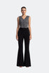Flare High Waist Black Trousers