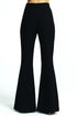 Flare High Waist Black Trousers