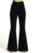 Flare High Waist Black Trousers