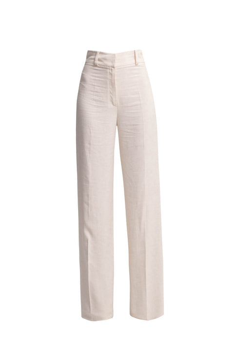 Soft Linen High Waist Palazzo Trousers