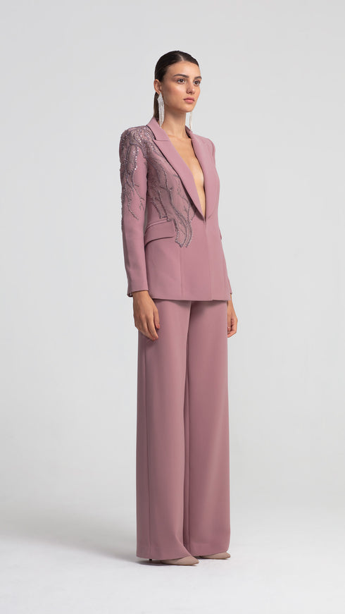 Thulian Pink High Waist Trousers