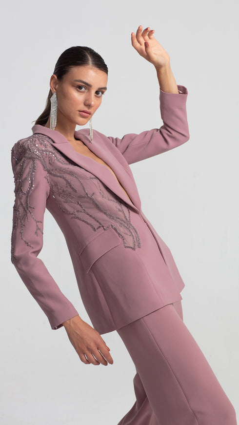 Thulian Pink High Waist Trousers