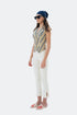 V NECK GOLD BUTTON DETAILS CROP VEST - Barrus London