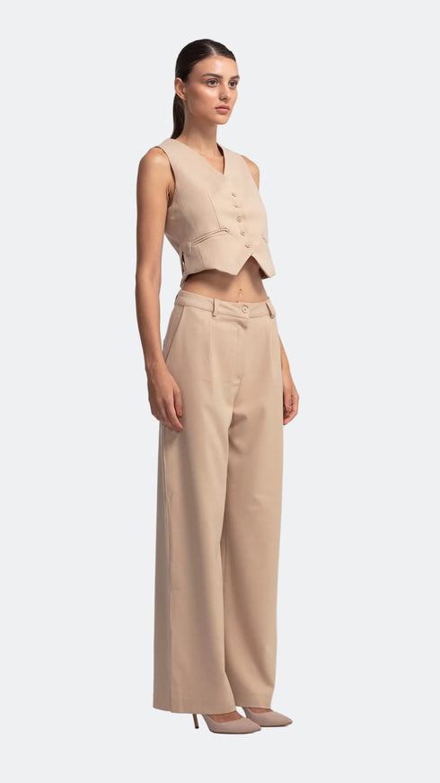 Camel V-Neck Vest