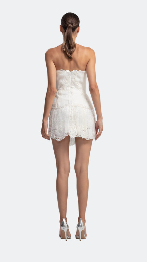Hidden Lace Strapless Mini Dress