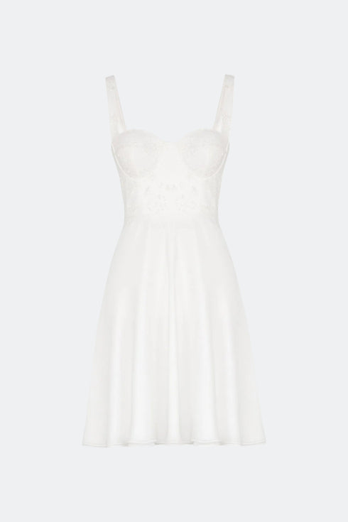 French Lace Detailed Elegant Dress