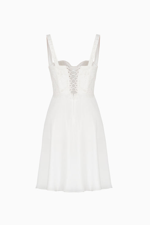 French Lace Detailed Elegant Dress