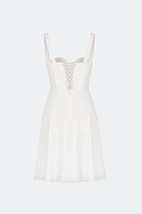 French Lace Detailed Elegant Dress