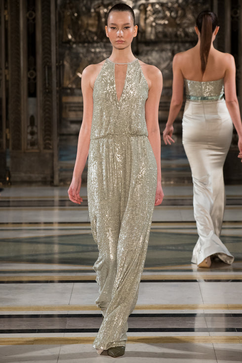 SILK SEQUIN OVERALLS - Barrus London