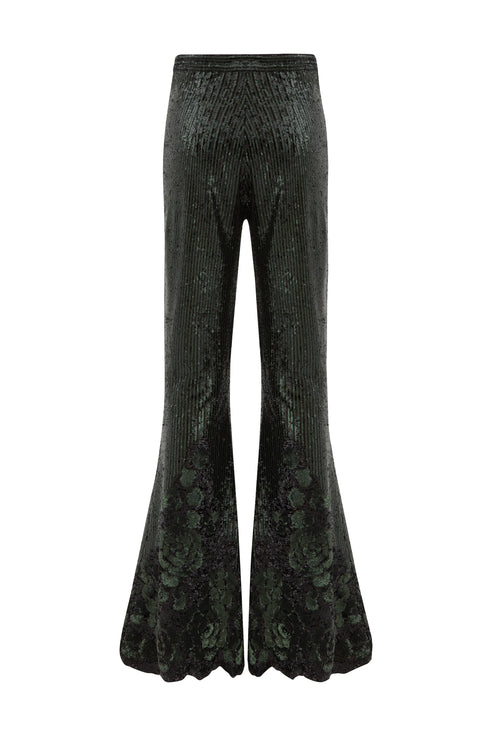 High Waist Sequin Trousers