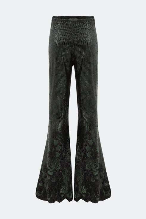 High Waist Sequin Trousers