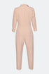 V NECK DOUBLE BREASTED JUMPSUIT POWDER - Barrus London