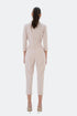 V NECK DOUBLE BREASTED JUMPSUIT POWDER - Barrus London