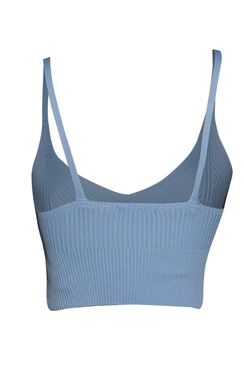 V NECK CROP TOP - Barrus London