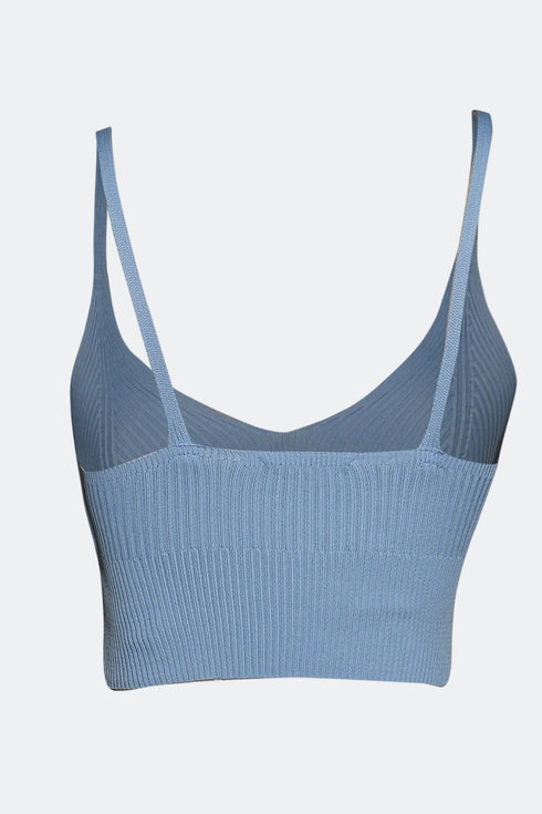 V NECK CROP TOP - Barrus London