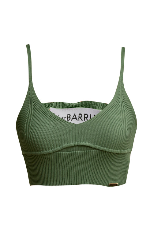V NECK CROP TOP - Barrus London