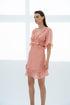 V NECK, MINI DRESS WITH RUFFLE DETAILED - Barrus London