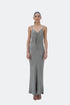 GREEN SHIRRED DETAIL DRESS - Barrus London