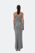 GREEN SHIRRED DETAIL DRESS - Barrus London
