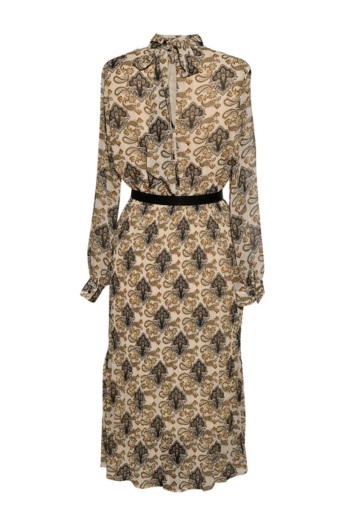 PLEATED SKIRT, LONG SLEEVES SHIRT DRESS - Barrus London