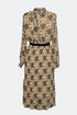 PLEATED SKIRT, LONG SLEEVES SHIRT DRESS - Barrus London