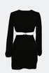 SIDE WAIST CUTOUTS OPEN BACK MINI DRESS - Barrus London
