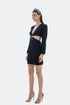 SIDE WAIST CUTOUTS OPEN BACK MINI DRESS - Barrus London