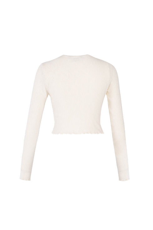 Ecru Crop Knitwear