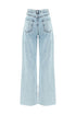 Light Blue Loose Straight Jeans