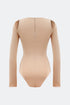 Neck And Chest Detailed Snap Crotch Body With Long Sleeves