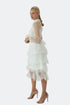 NEEDLEWORK DETAILED DRESS WITH A LAYERED SKIRT - Barrus London