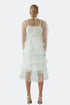 NEEDLEWORK DETAILED DRESS WITH A LAYERED SKIRT - Barrus London