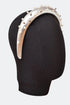 FAUX LEATHER CROWN WITH PEARL DETAIL - Barrus London