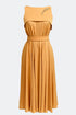 Pleated Embroidery Detailed Midi Dress