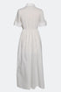 Shirt Dress With Pearl Button Detail